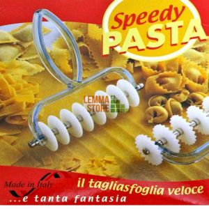 ROTELLA TAGLIAPASTA SPEEDY TAGLIA SFOGLIA PLASTICA CON ROTELLE REGOLABILE