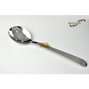 CUCCHIAIO ACCIAIO GRANDE  CUCCHIAIO MESTOLO CUCCHIAIONE FORATO BUFFET GHIACCIO ACCIAIO 18/12
