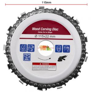 DISCO A CATENA LAMA PER SMERIGLIATRICE ANGOLARE 115 X 22 MM FRULLINO LEGNO