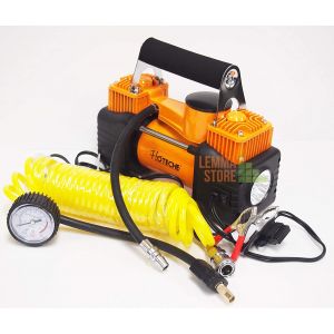 HOTECHE MINI COMPRESSORE PORTATILE 12V 150PSI MANOMETRO INCORPORATO KIT BUCATURA