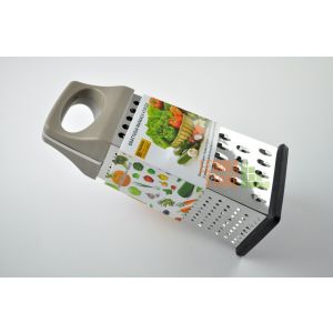 GRATTUGIA MANUALE 4 FACCE ACCIAIO INOX  CON MANICO 