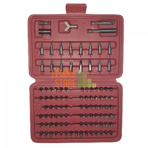KIT 100 PZ CACCIAVITE SICUREZZA ANTIMANOMISSIONE TORX HEX BIT CROMO VANADIO