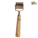 TAGLIAPASTA RAVIOLI TORTELLINI IN ACCIAIO INOX CON MANICO IN LEGNO A FORMA RETTANGOLARE PICCOLO CON BORDI LISCI E LAMA LISCIA 