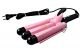 PIASTRA ONDE ROSA CAPELLI ONDULATI A TRE TUBI ARRICCIACAPELLI TRIDENTE 
