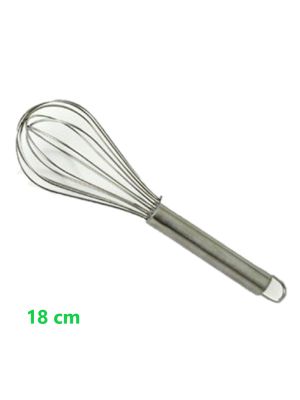 FRUSTA ACCIAIO INOX 18 CM DA CUCINA MANUALE IN FILO PROFESSIONALE IMPASTO A MANO