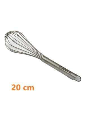 FRUSTA ACCIAIO INOX 20 CM DA CUCINA MANUALE IN FILO PROFESSIONALE IMPASTO A MANO