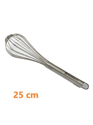 FRUSTA ACCIAIO INOX 25 CM DA CUCINA MANUALE IN FILO PROFESSIONALE IMPASTO A MANO