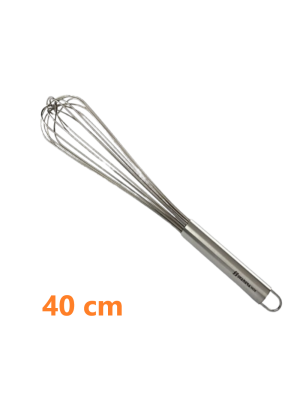 FRUSTA ACCIAIO INOX 40 CM DA CUCINA MANUALE IN FILO PROFESSIONALE IMPASTO A MANO