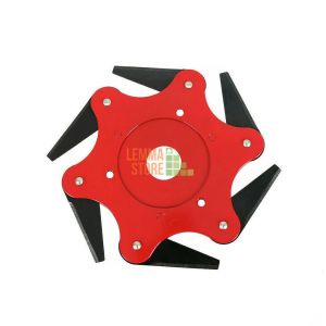 TESTINA DISCO 6 LAME TAGLIA ERBA PER DECESPUGLIATORE A SCOPPIO UNIVERSALE ERBACCE