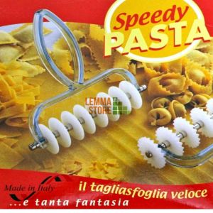 ROTELLA TAGLIAPASTA SPEEDY TAGLIA SFOGLIA PLASTICA CON ROTELLE REGOLABILE