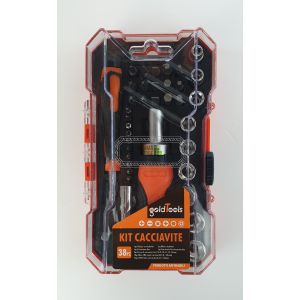 KIT CACCIAVITE A CRICCHETTO CACCIAVITI MULTIUSO 37 PEZZI FAI DA TE DOPPIA FUNZIONE MAGNETICO INSERTI PUNTE PHILLIPS A CROCE TORX 92195 B2