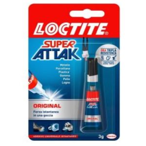 COLLA SUPER ATTAK ORIGINAL LOCTITE ADESIVO UNIVERSALE ISTANTANEA 3 GR HENKEL