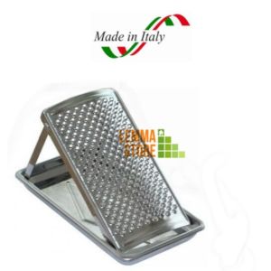 GRATTUGIA RECLINABILE  INOX CON RACCOGLITORE PIEGHEVOLE ACCIAIO DA TAVOLA