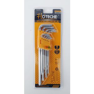 SET 9 CHIAVI TORX LUNGHE PROFESSIONALI S2 CHROMO VANADIUM 