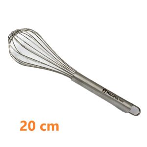 FRUSTA ACCIAIO INOX 20 CM DA CUCINA MANUALE IN FILO PROFESSIONALE IMPASTO A MANO