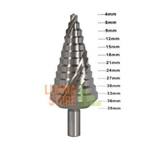 FRESA CONICA PUNTA TRAPANO 4 - 39 MM ALLARGA FORO STEP DRILL A CONO