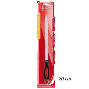 ACCIAINO PIATTO AFFILACOLTELLI ASTA PER AFFILARE LAMA COLTELLO 20CM CROMIZZATO