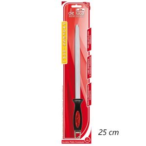 ACCIAINO PIATTO AFFILACOLTELLI ASTA PER AFFILARE LAMA COLTELLO 25CM CROMIZZATO
