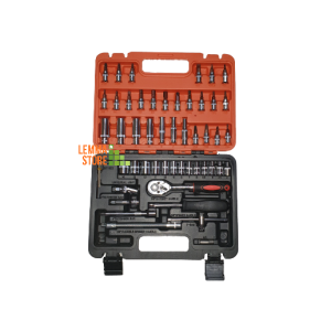 SET CHIAVI A BUSSOLA CON CRICCHETTO 53 PEZZI INSERTI TORX ESAGONALE CROCE TAGLIO