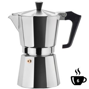 CAFFETTIERA MOKA CLASSICA PEZZETTI 6 TAZZE CAFFE IN ALLUMINIO