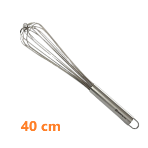 FRUSTA ACCIAIO INOX 40 CM DA CUCINA MANUALE IN FILO PROFESSIONALE IMPASTO A MANO