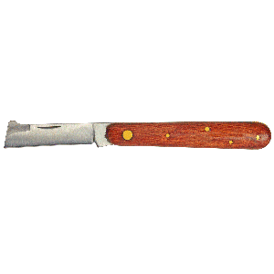 COLTELLO DA INNESTO SERRAMANICO COLTELLINO POTATURA PIEGHEVOLE MANICO LEGNO VALEX