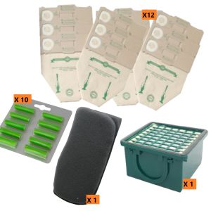 KIT 6 SACCHETTI SACCHI ASPIRAPOLVERRE PER VORWERK FOLLETTO VK200  COMPATIBILI