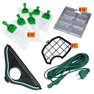 SACCHETTI FOLLETTO VK140-150 KIT FILTRO SOTTOSPAZZOLA FILO COMPATIBILI VORWERK