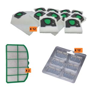 KIT FOLLETTO VK200-220S 12 SACCHETTI GRANULI PROFUMI FILTRI COMPATIBILI VORWERK