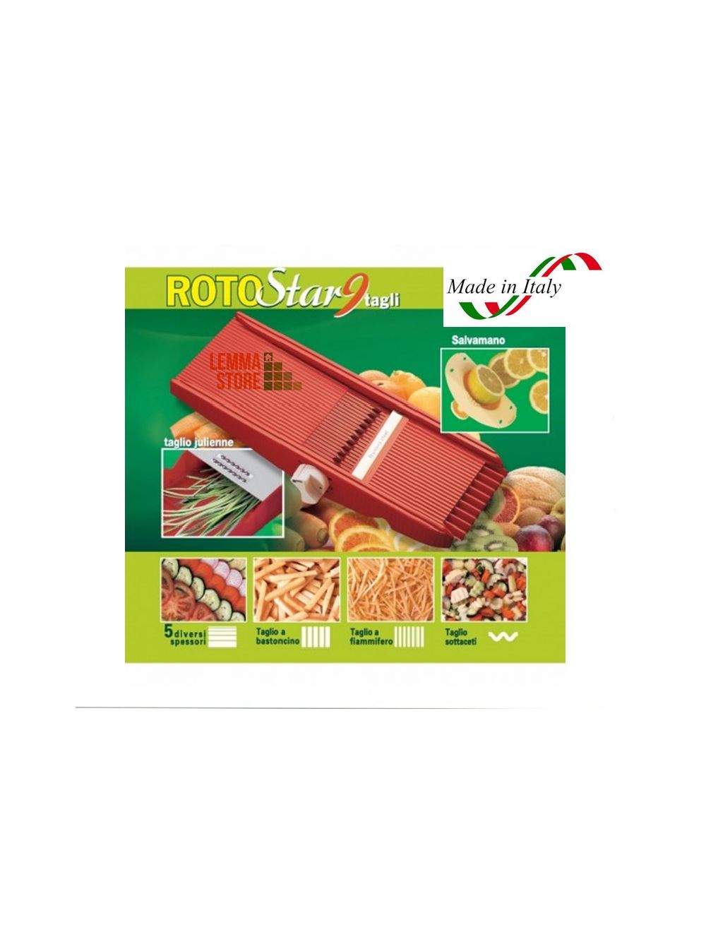 BES-28866 - Utensili Per Cucinare - - Mandolina Affetta Verdure Contenitore Verticale Taglia Julienne 30 Tagli Kit - Foto 9
