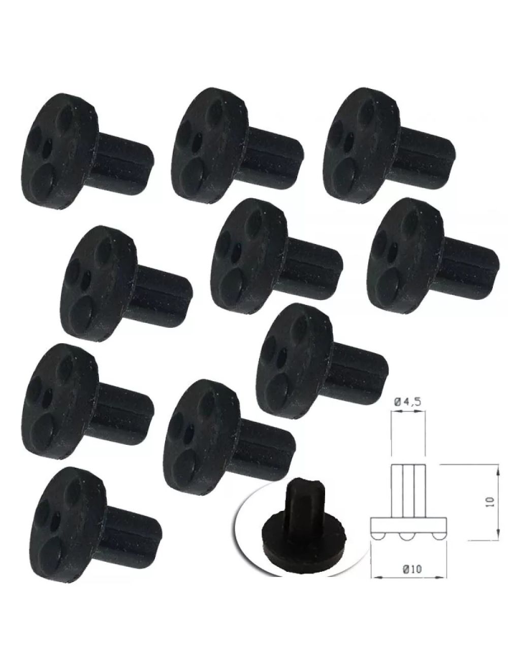 Kit 4 Pezzi Gommini Griglie Cucina Piani Cottura Glem Gas Paracolpi Antigraffio - Foto 8