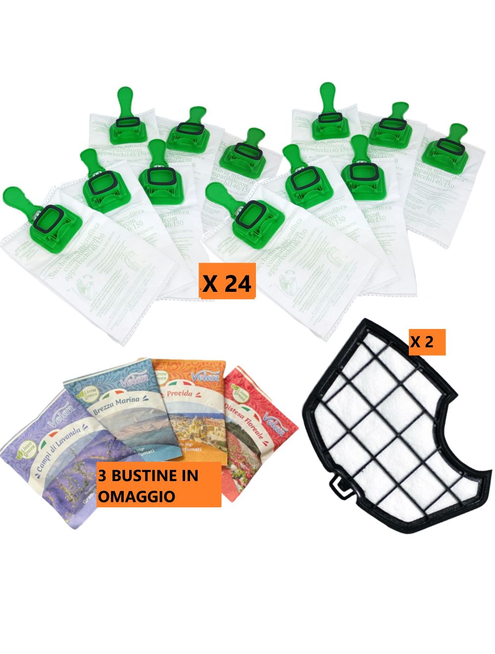 Kit Annuale 12 Sacchetti 2 Griglie Protezione Motore Vorwerk - Foto 10