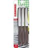 COLTELLI DA TAVOLA KAIMANO 6PZ LAMA LISCIA+DENTATA PUNTA TONDA PLASTICA MARRONE