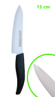 COLTELLO IN CERAMICA CUCINA LAMA BIANCA VERDURE MULTIUSO AFFETTARE GRANDE 15 CM