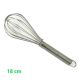 FRUSTA ACCIAIO INOX 18 CM DA CUCINA MANUALE IN FILO PROFESSIONALE IMPASTO A MANO