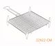 GRIGLIA GRATICOLA BARBECUE 22X22 DOPPIA CON PIEDI LEGGERA RIBALTABILE FORNACELLA