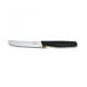 COLTELLO VICTORINOX TAVOLA LAMA TONDA ARROTONDATA LISCIA LISCIO BISTECCA CARNE  NERO SWISS MADE