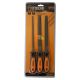 SET 3 RASPE PER LIMARE SGROSSARE FERRO TONDA PIATTA 300 MM