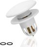 TAPPO PER LAVANDINO BAGNO SCARICO POPUP UNIVERSALE FILTRO LAVABO CERAMICA BIANCO