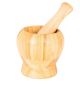 MORTAIO LEGNO CON PESTELLO MACININO CUCINA MACINA ERBE SPEZIE MANUALE PESTO 
